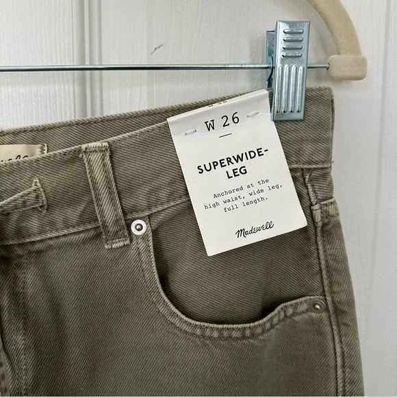 Madewell Superwide-Leg Jeans: Airy Denim Edition in Sagebrush 26 NWT - Picture 4 of 15